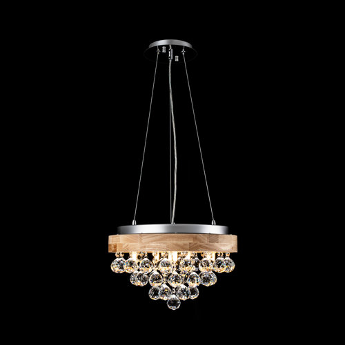 Rosdorf Park Ricka Light Dimmable Tiered Modern Glass Bubble